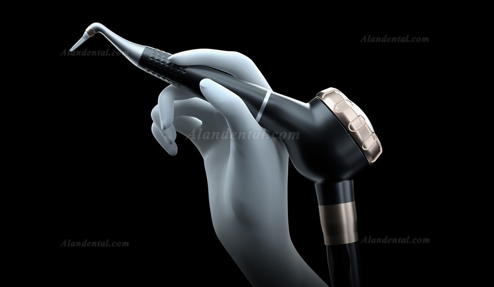 Easy quick connection for plugging and using, lightweight design relieves grip fatigue. Suitable for all dental chairs. The whole device weights about 125g, much Iower than similar products on the market (135~165g). Easy to adjust the angle, fexible to apply to use.